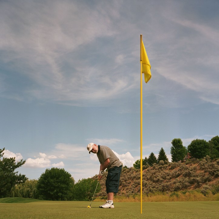 Although mostly blind Laurence usually 2 (or 3 but sometimes 4 or 5) putts