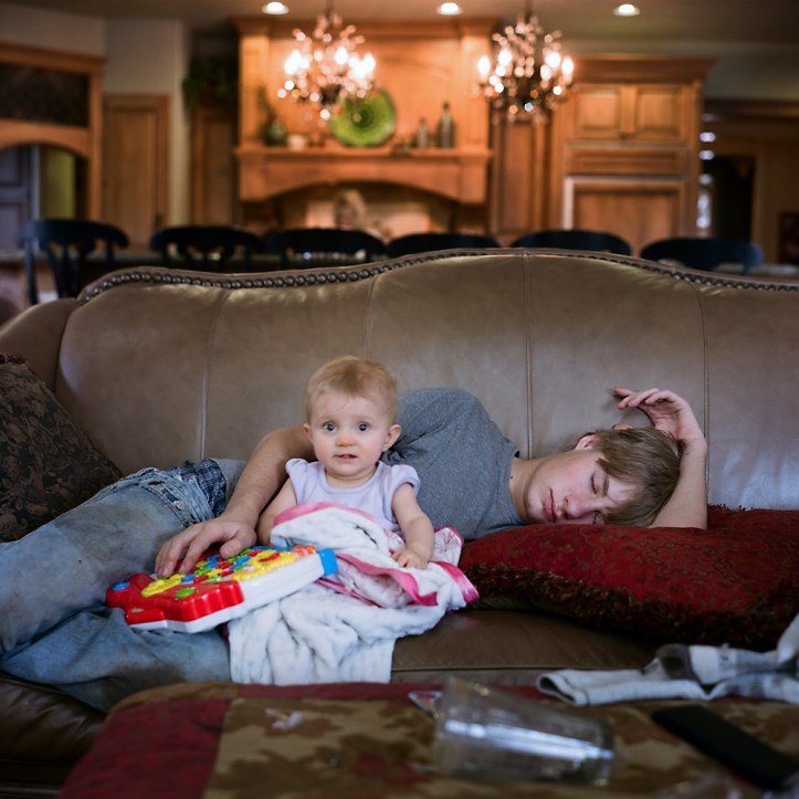 asleep while babysitting